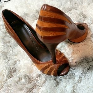 Colcci Brazil Peep Toe Pumps Size 7